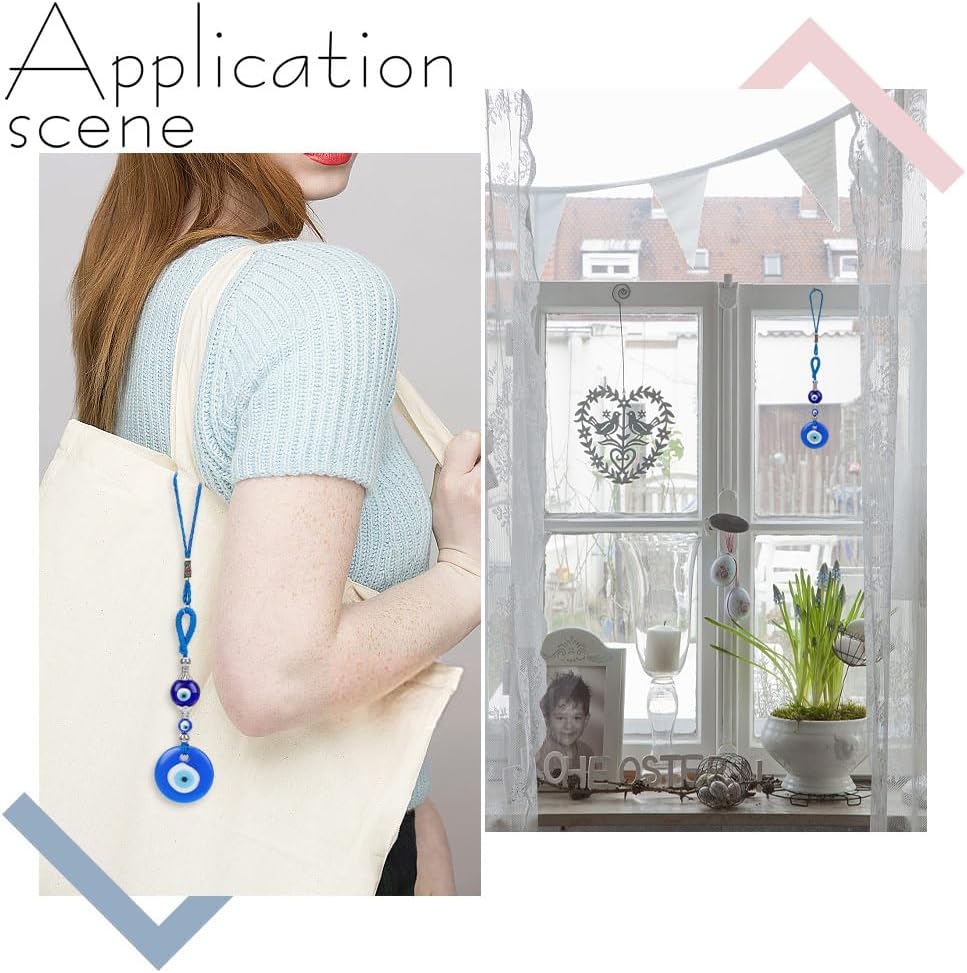 WEBEEDY 4 Piece Evil Eye Hanging Charm