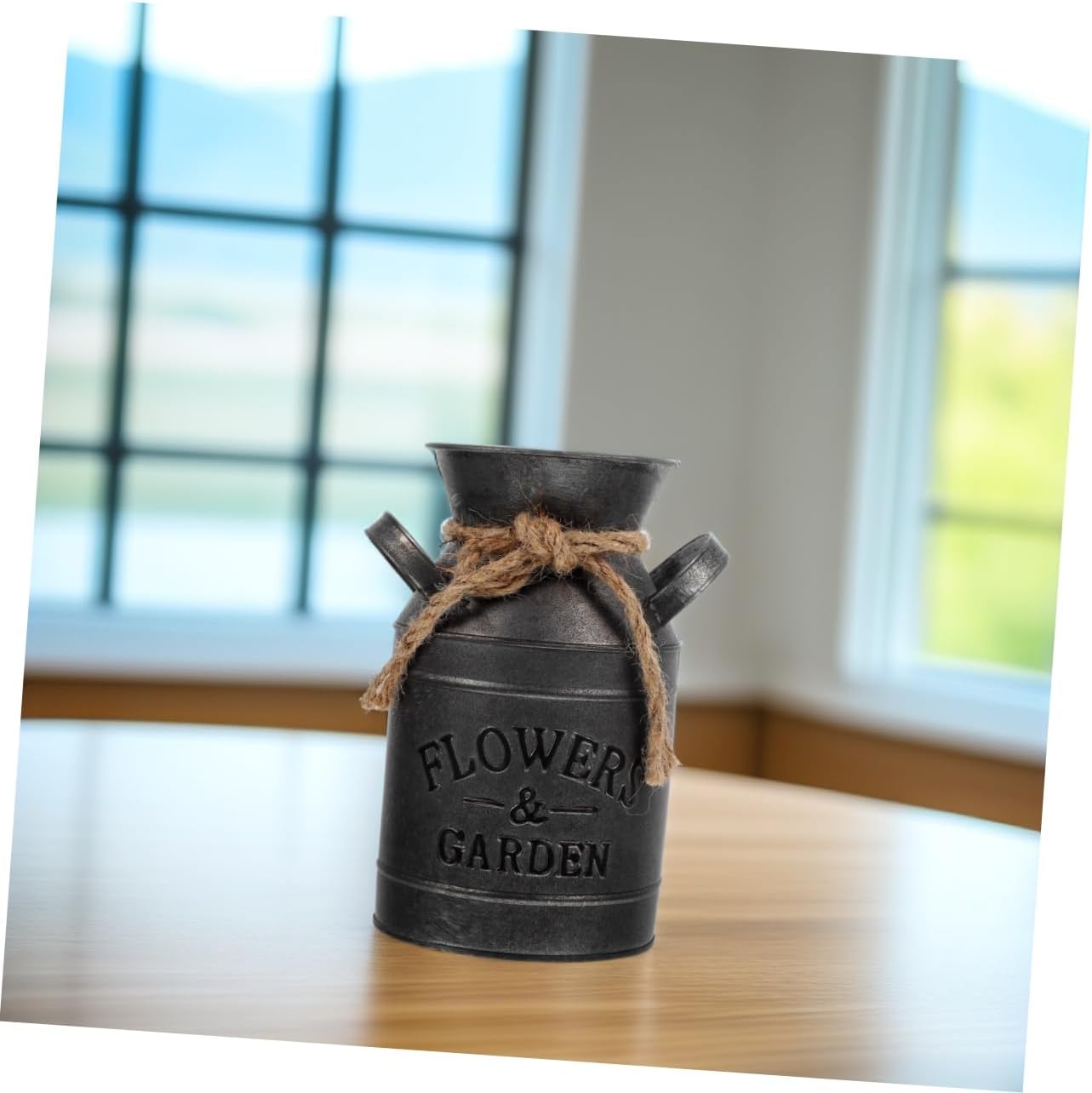 Vintage Flower Bucket Rustic Decorative Pitcher Vase for Cottagecore Decor 1