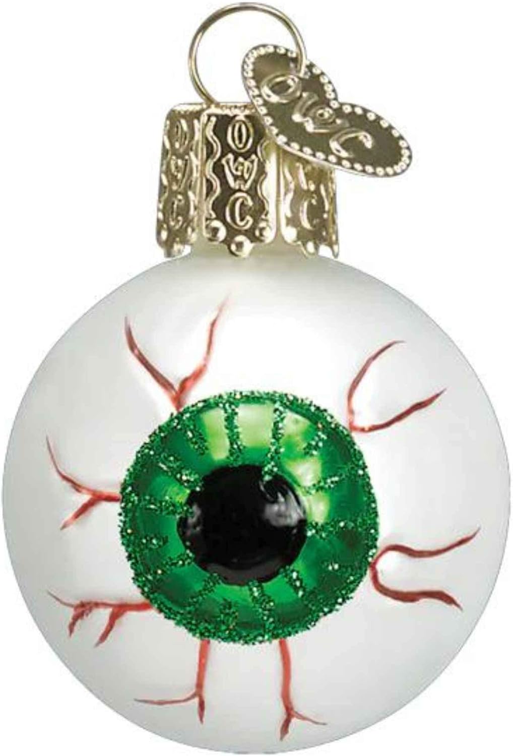 Old World Christmas Green Evil Eye Glass Blown Ornament