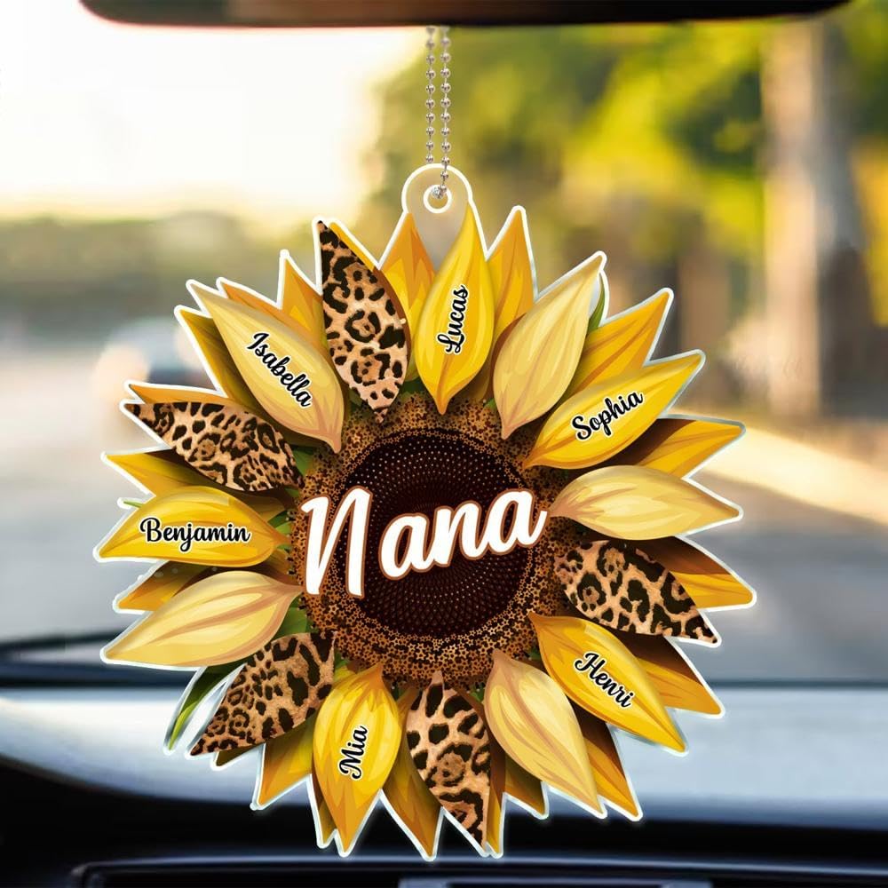 Personalized Car Hanger for Mom Grandma Auntie Nana