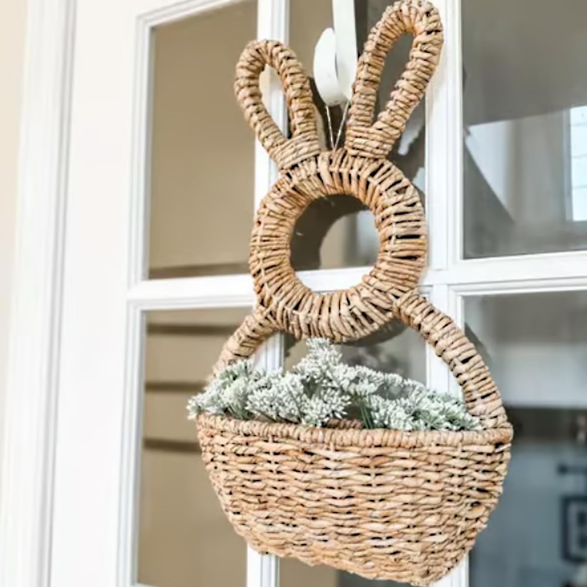 Easter Bunny Basket Wall Hanging Decor