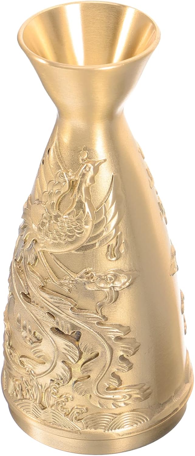 Antique Brass Wine Decanter Decorative Centerpiece for Office Living Room