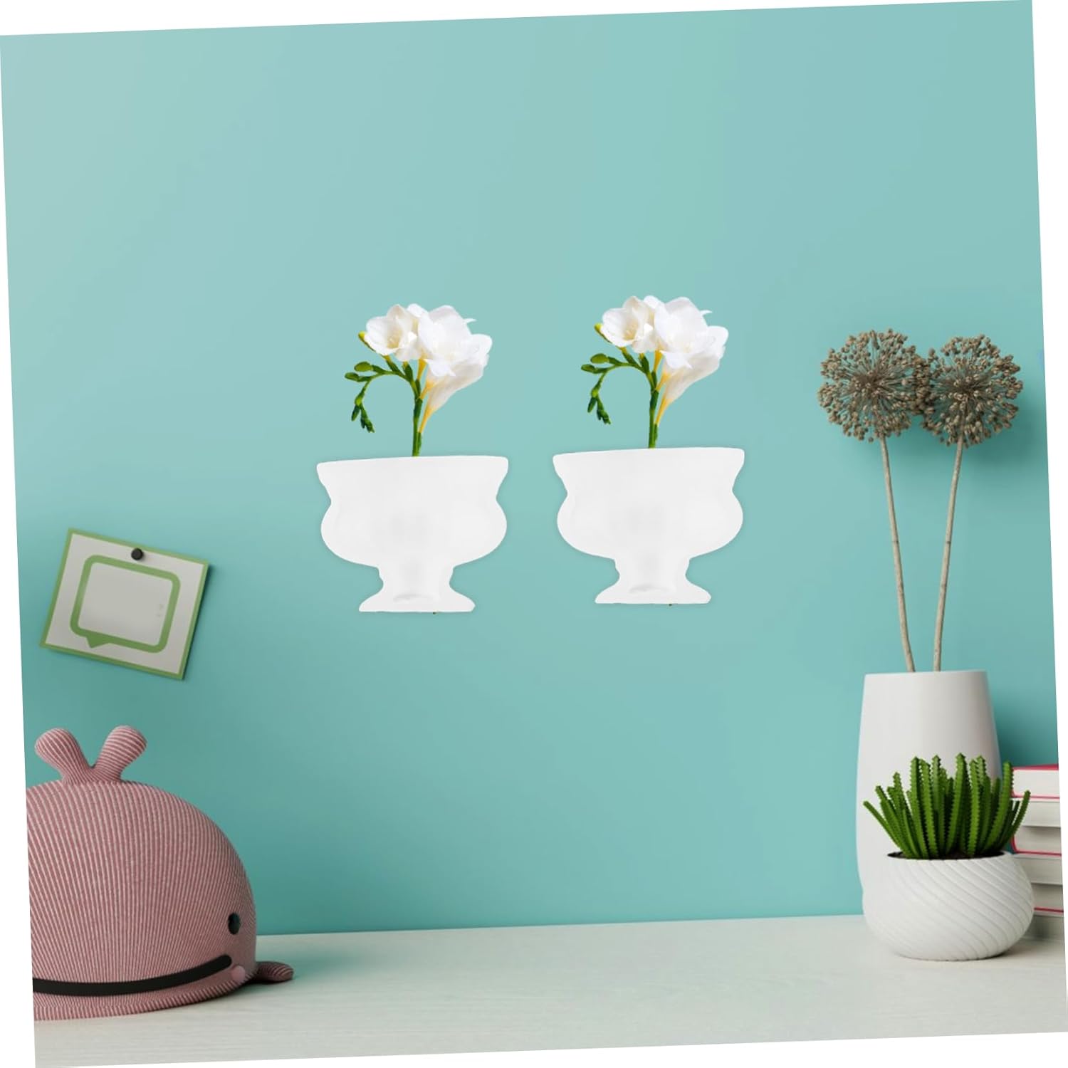 Vintage Half Vase Planter Decorative Flower Vase for Home Decor Retro Pitcher Wide Mouth Decor