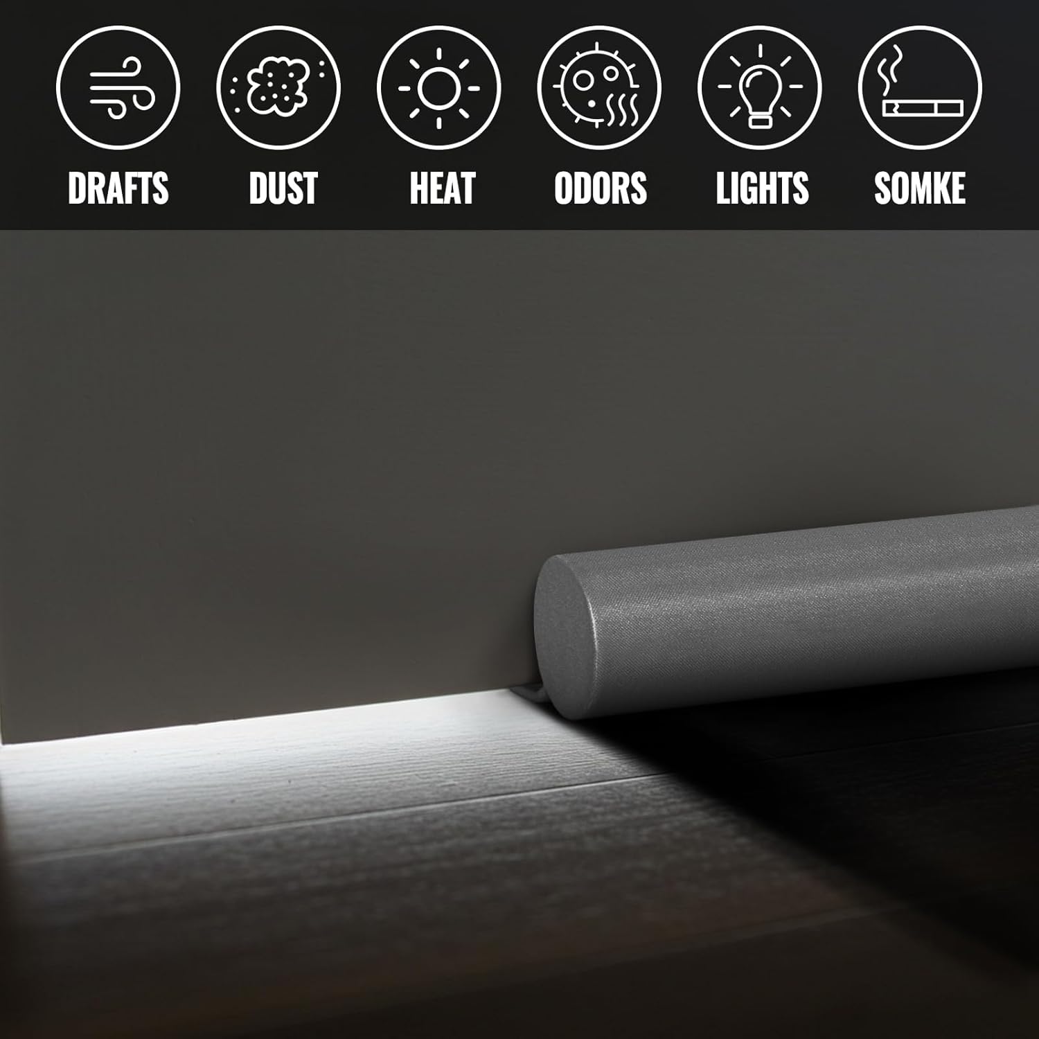 OSAMEDA Door Draft Stopper 36 Inch Grey