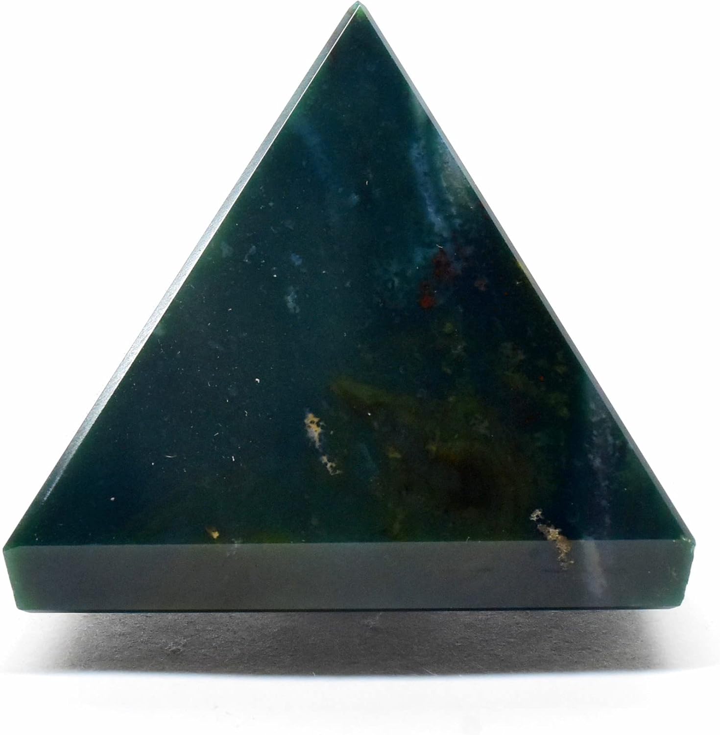 HQRP 55mm Green Blue Bloodstone Pyramid Natural Crystal Mineral Polished Stone - India