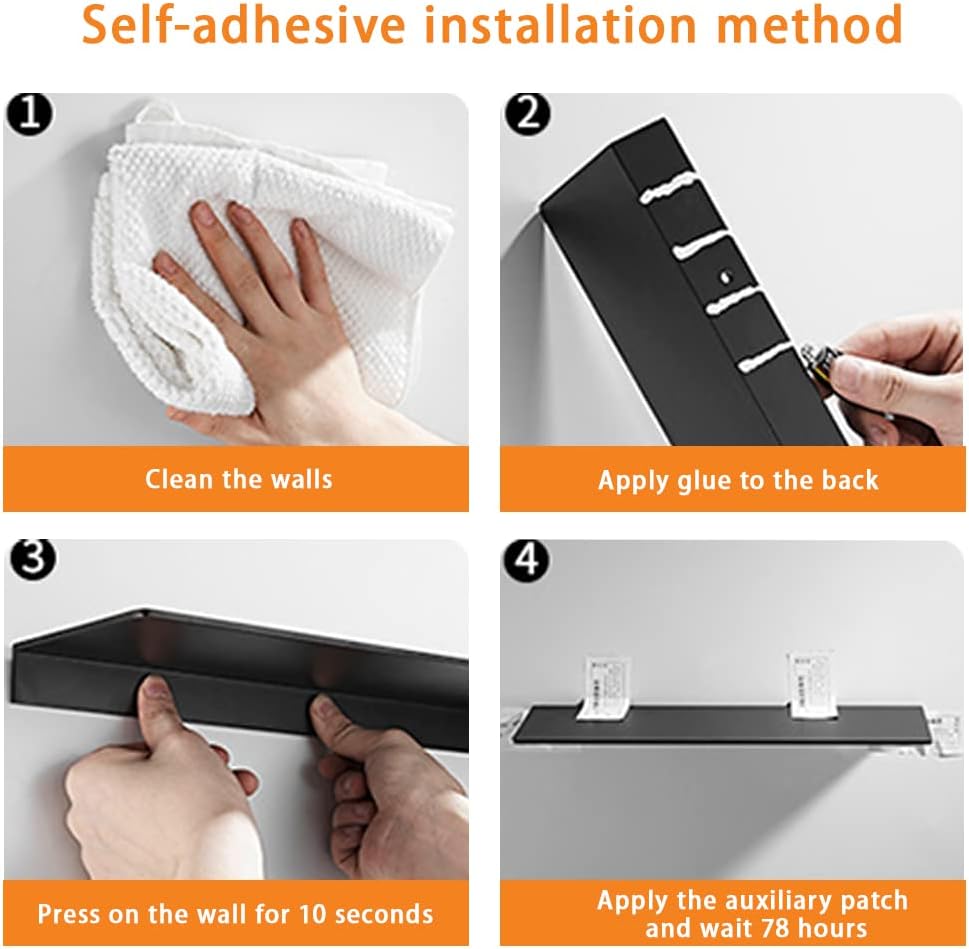16 Inch Stainless Steel Floating Shelf for Modern Decor