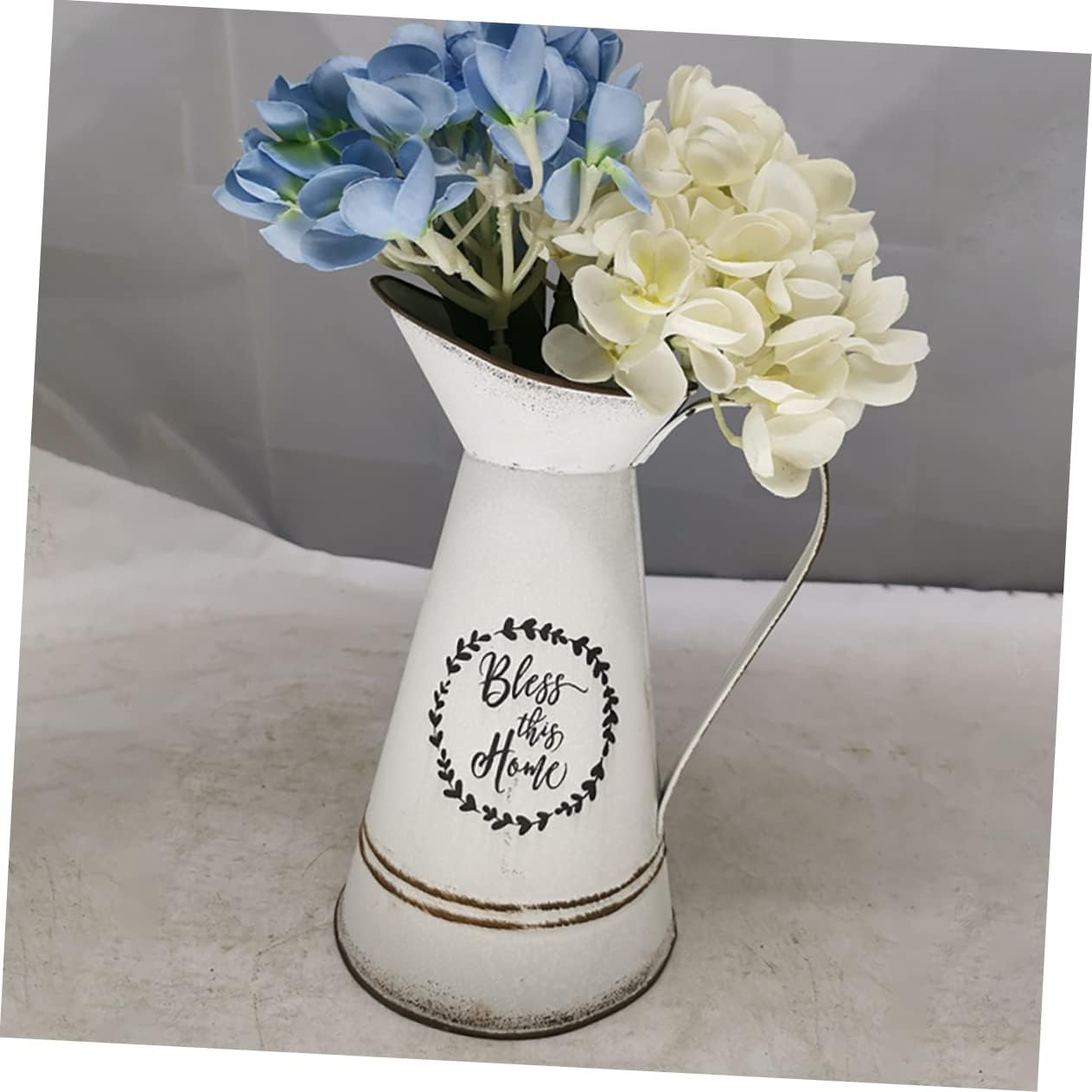 Creative Country Style Vintage White Floral Vase for Home Decor