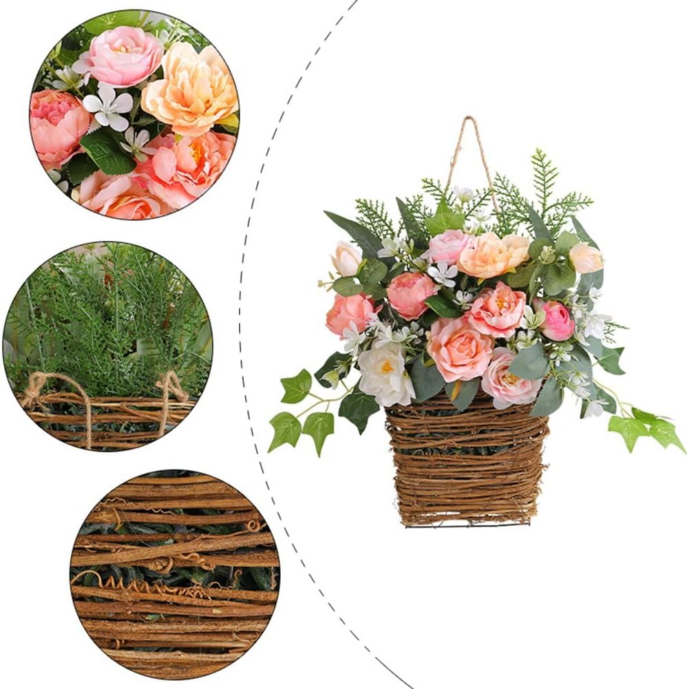 Pink Berry Wildflower Door Decor Wreath