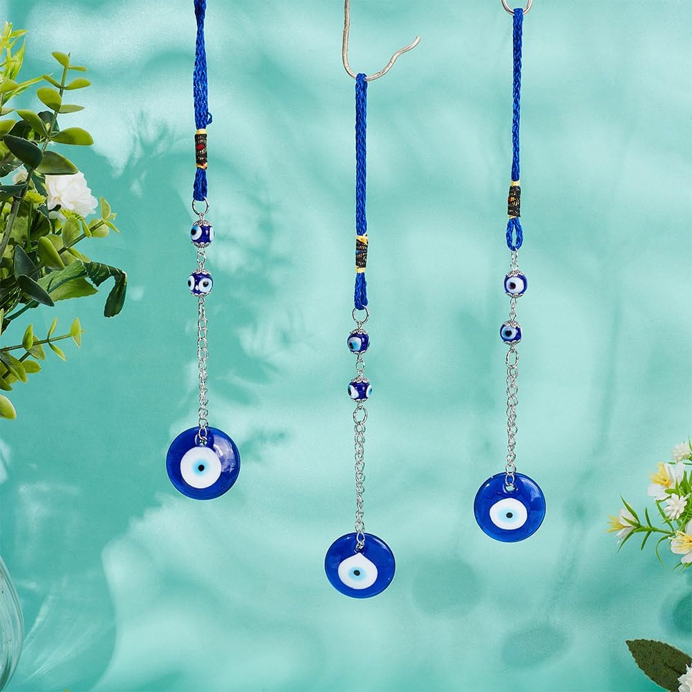 WEBEEDY 4 PCS Evil Eye Car Hanging Decor