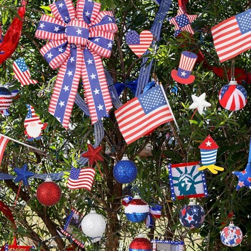 43 Pcs USA Hat Style Tree Decorations