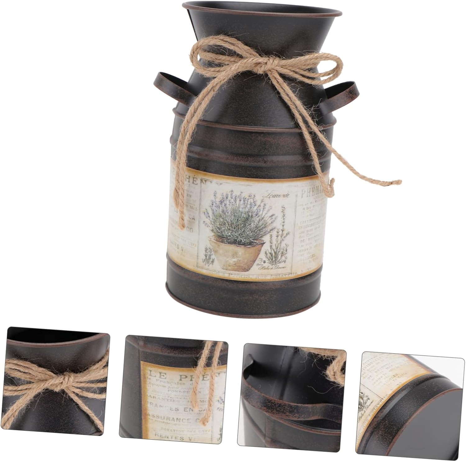 STOBAZA Vintage Style Iron Wall Decor Vase