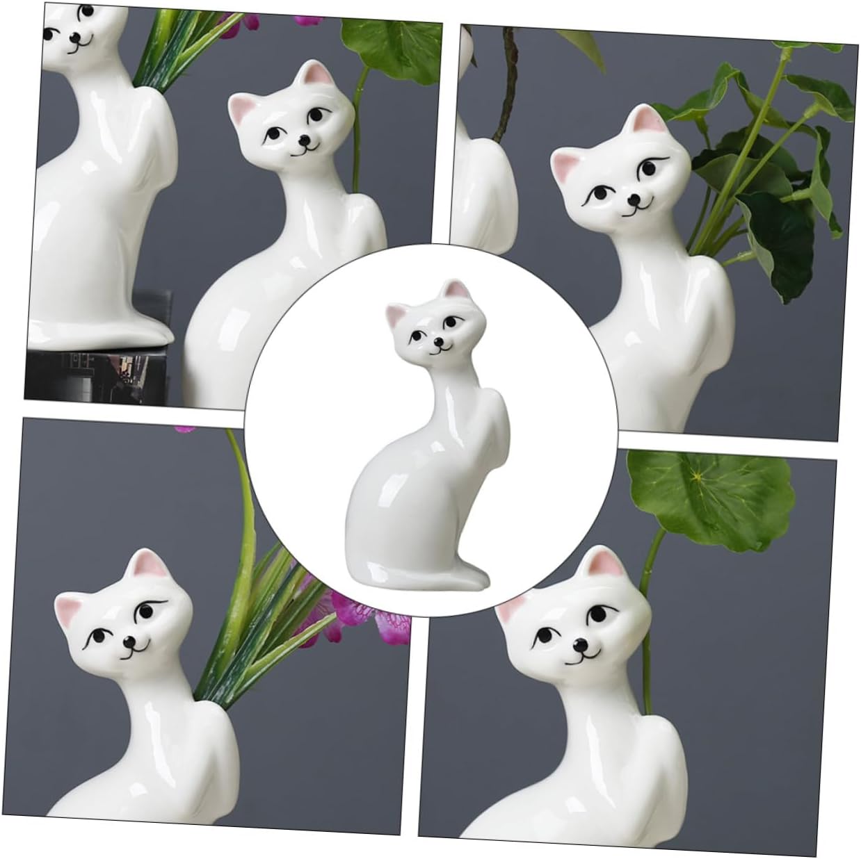 Mini Kitten Ceramic Flower Vase Home Decor