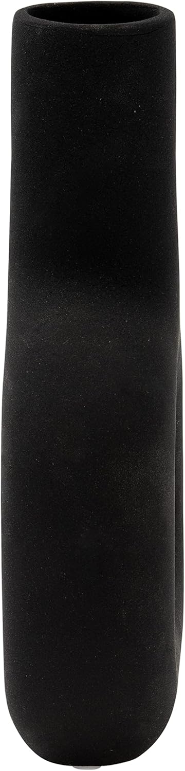 Sagebrook Home Modern Stoneware Vase - Matte Black 8 Inch