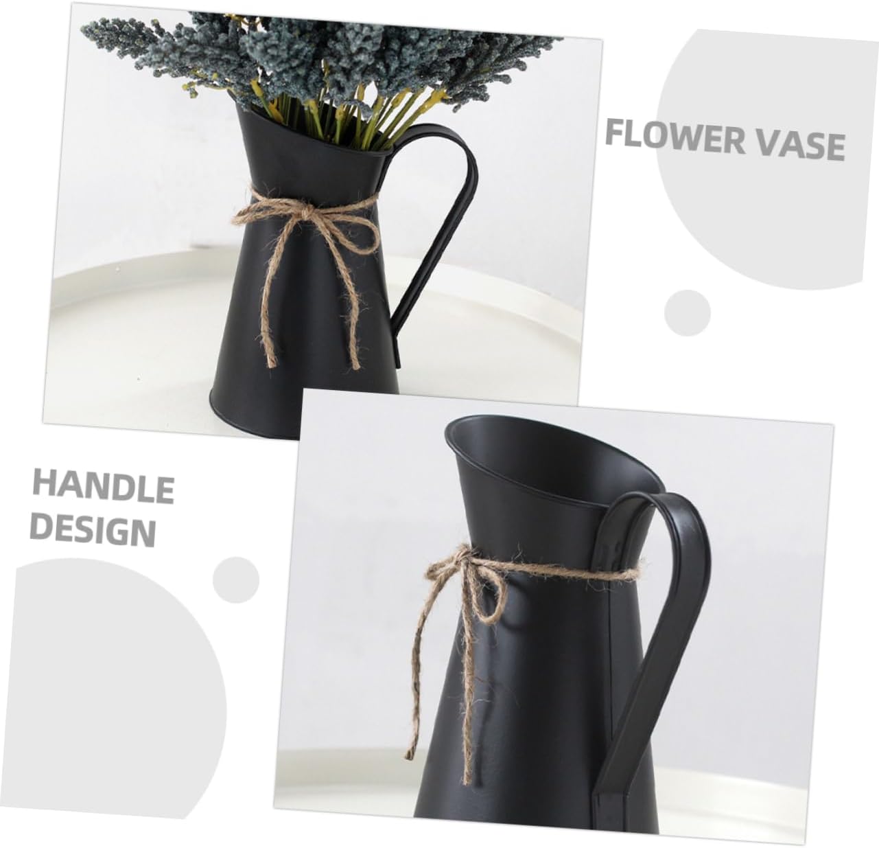 STOBAZA Metal Vintage Flower Bucket for Home Decor