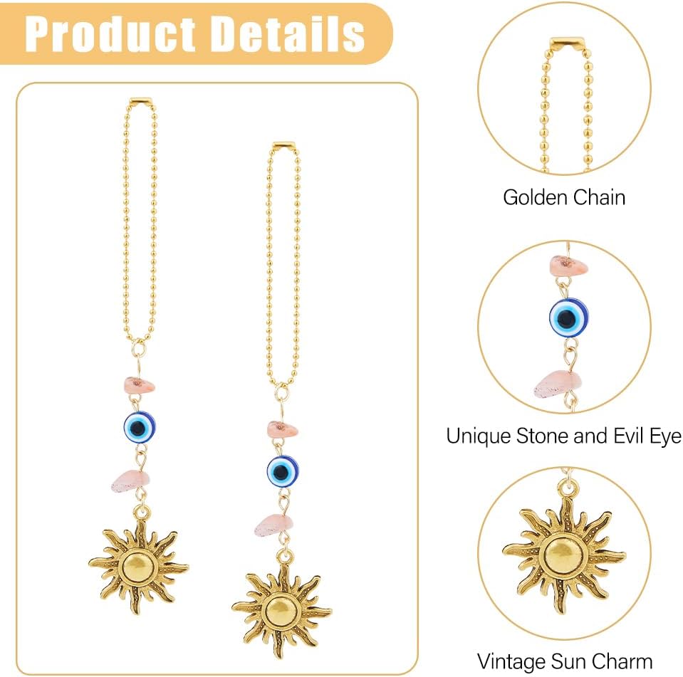 12Pcs Evil Eye Hanging Charms for Car Window Door Frame Balcony