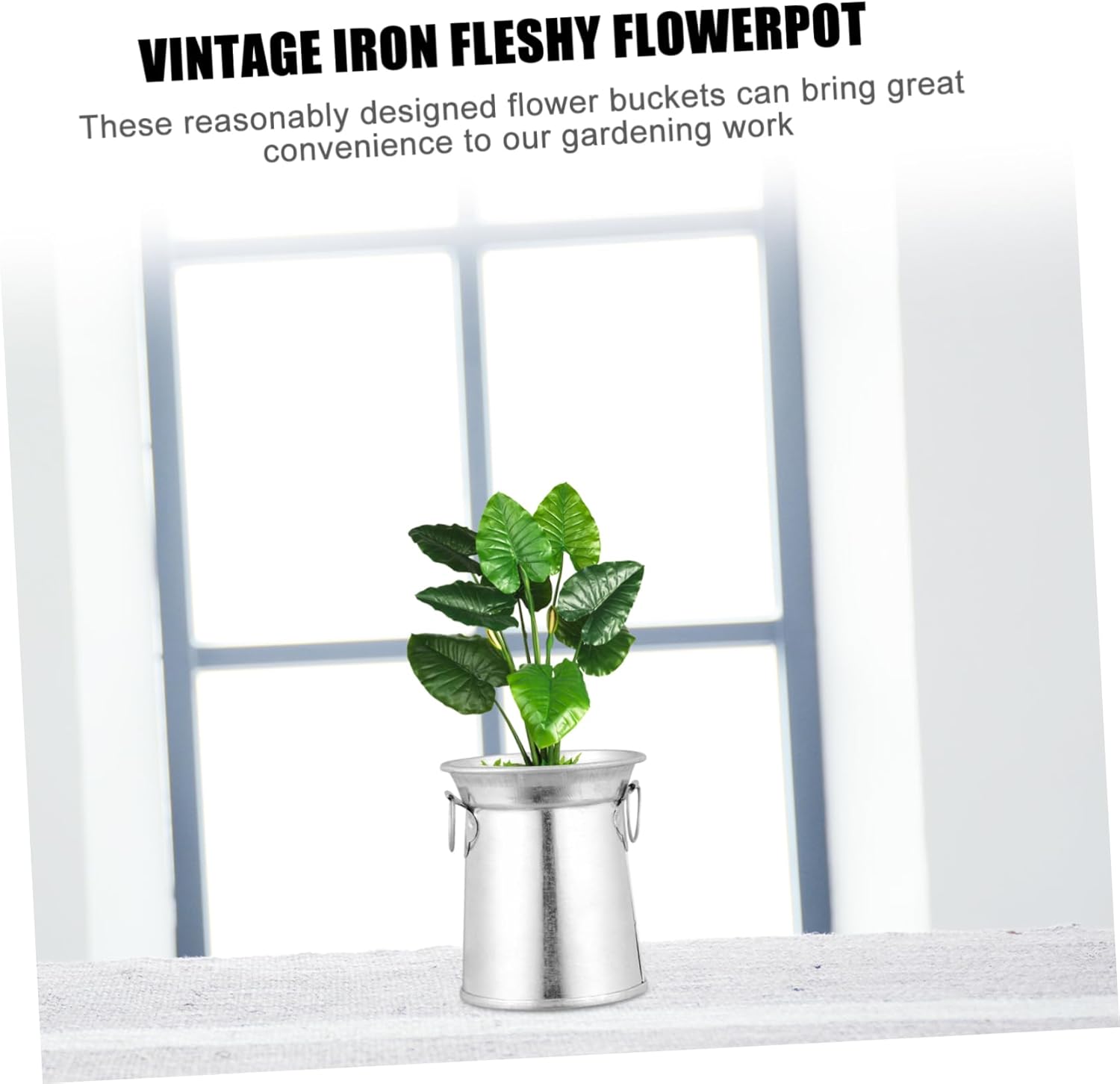 9pcs Vintage Iron Flower Vase Rustic Decor Holder