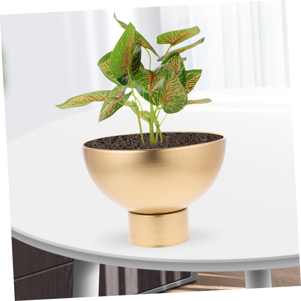 2pcs Gold Metal Flower Vase for Home Decor Centerpieces