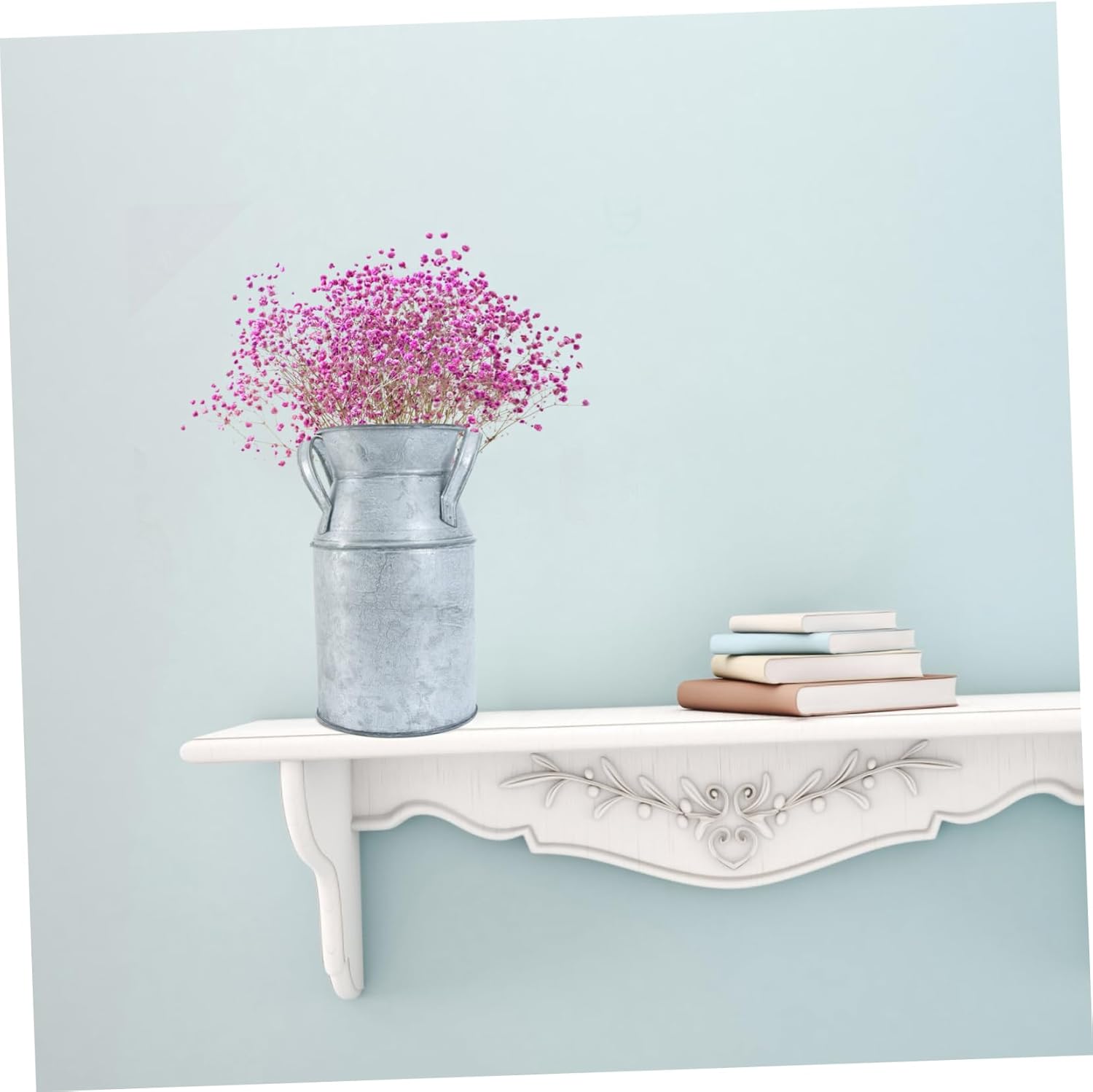 Retro Iron Sheet Flower Vase Bucket Aesthetic Garden Decor