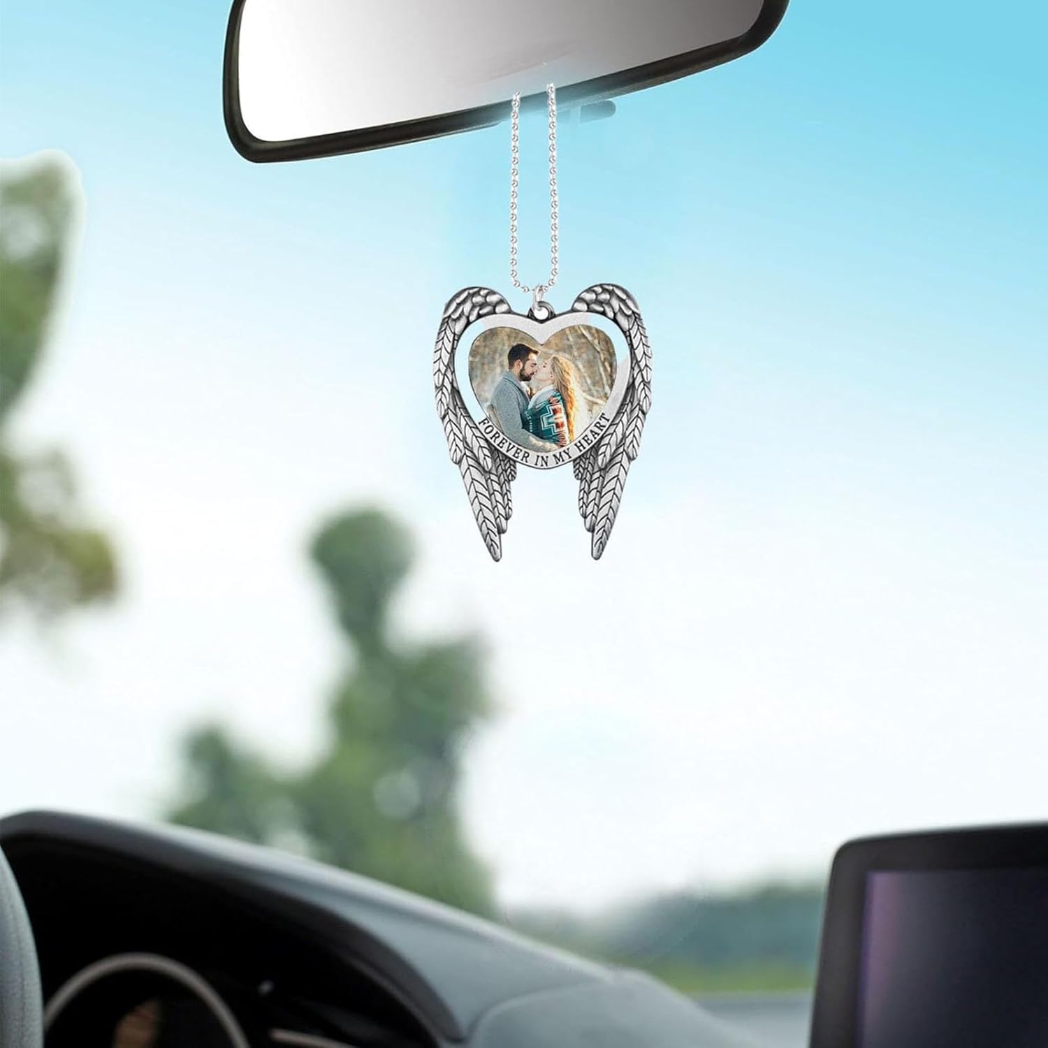 6 Piece Sublimation Angel Wing Ornament Blanks with Photo Area
