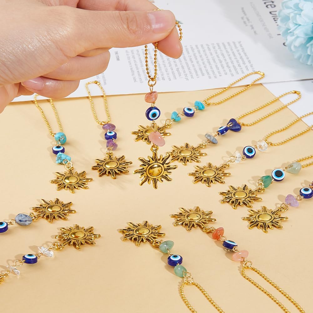 12Pcs Evil Eye Hanging Charms for Car Window Door Frame Balcony