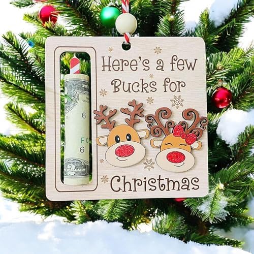 AXAHUHA Reindeer Money Holder Christmas Ornament