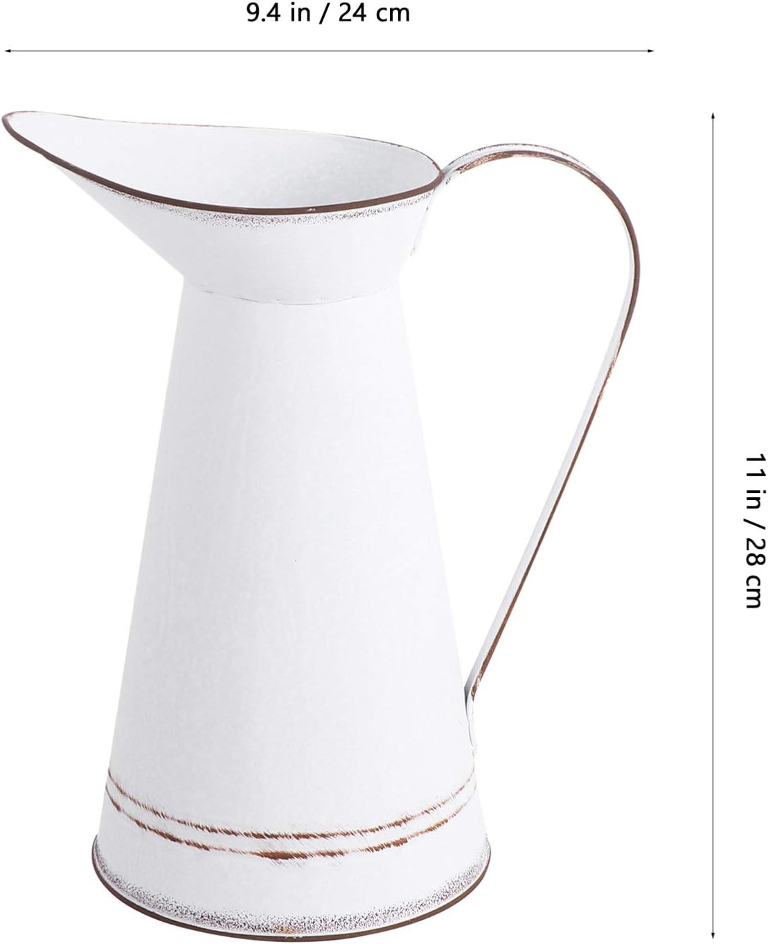 DOITOOL Vintage French Galvanized Vase for Home Decor