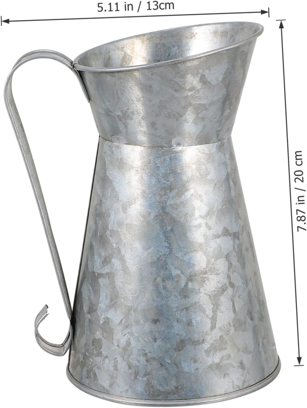 Rustic Iron Flower Vase Vintage Style Decor Bucket