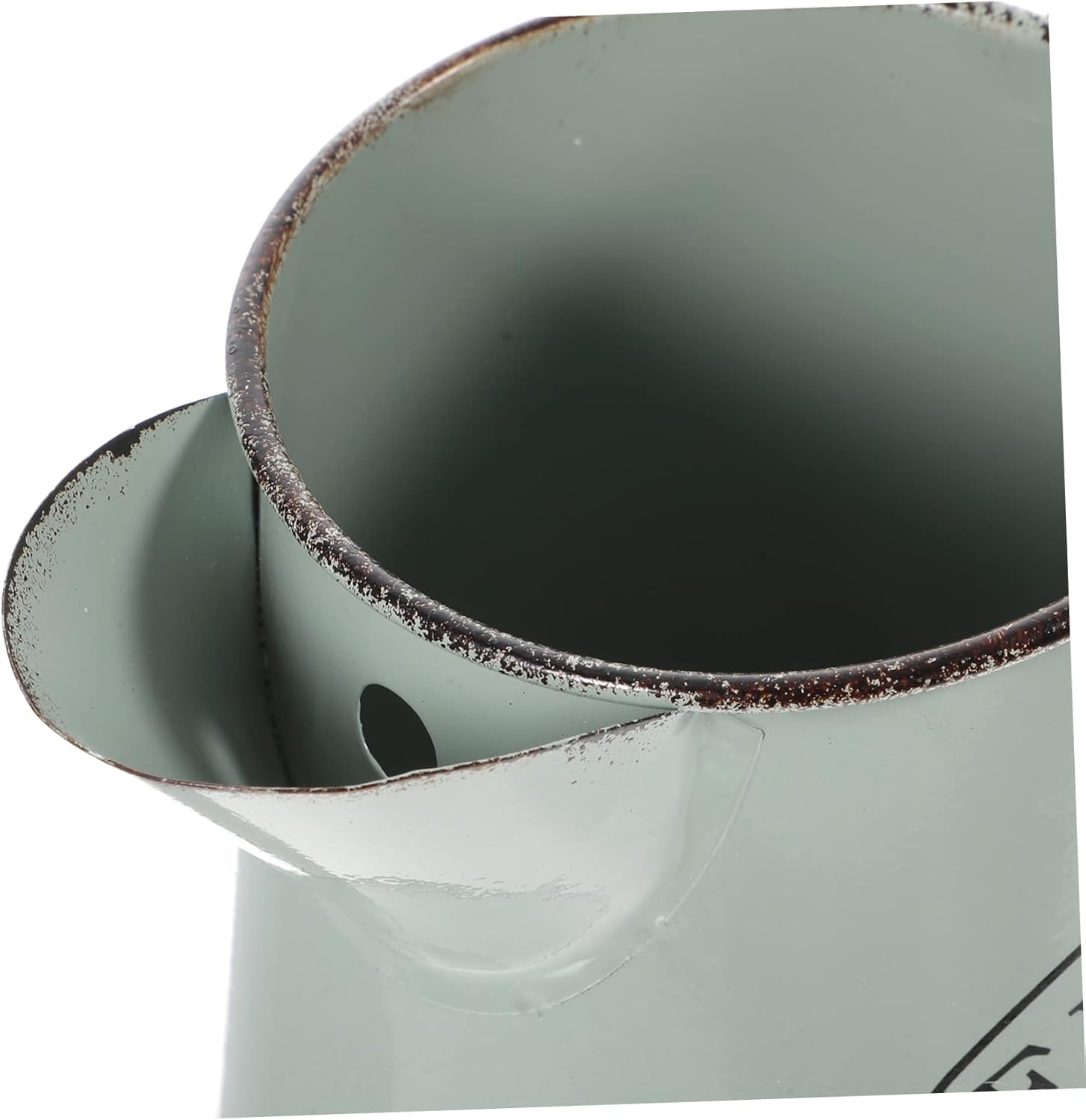 Vintage Iron Flower Pot Wide Mouth Decorative Vase