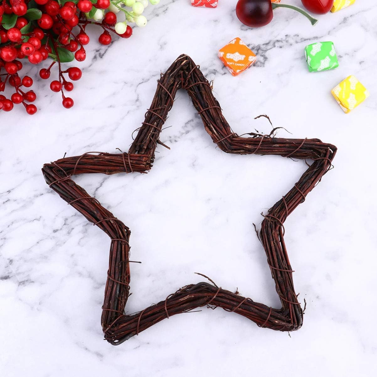 Rattan Wreath Forms Hanging Ornament for Christmas