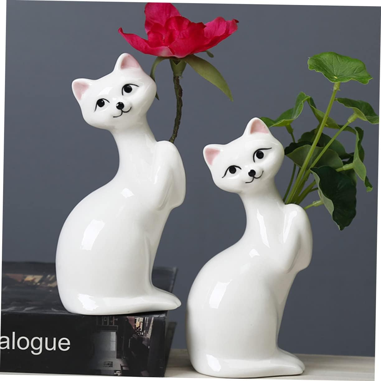 Mini Kitten Ceramic Flower Vase Home Decor