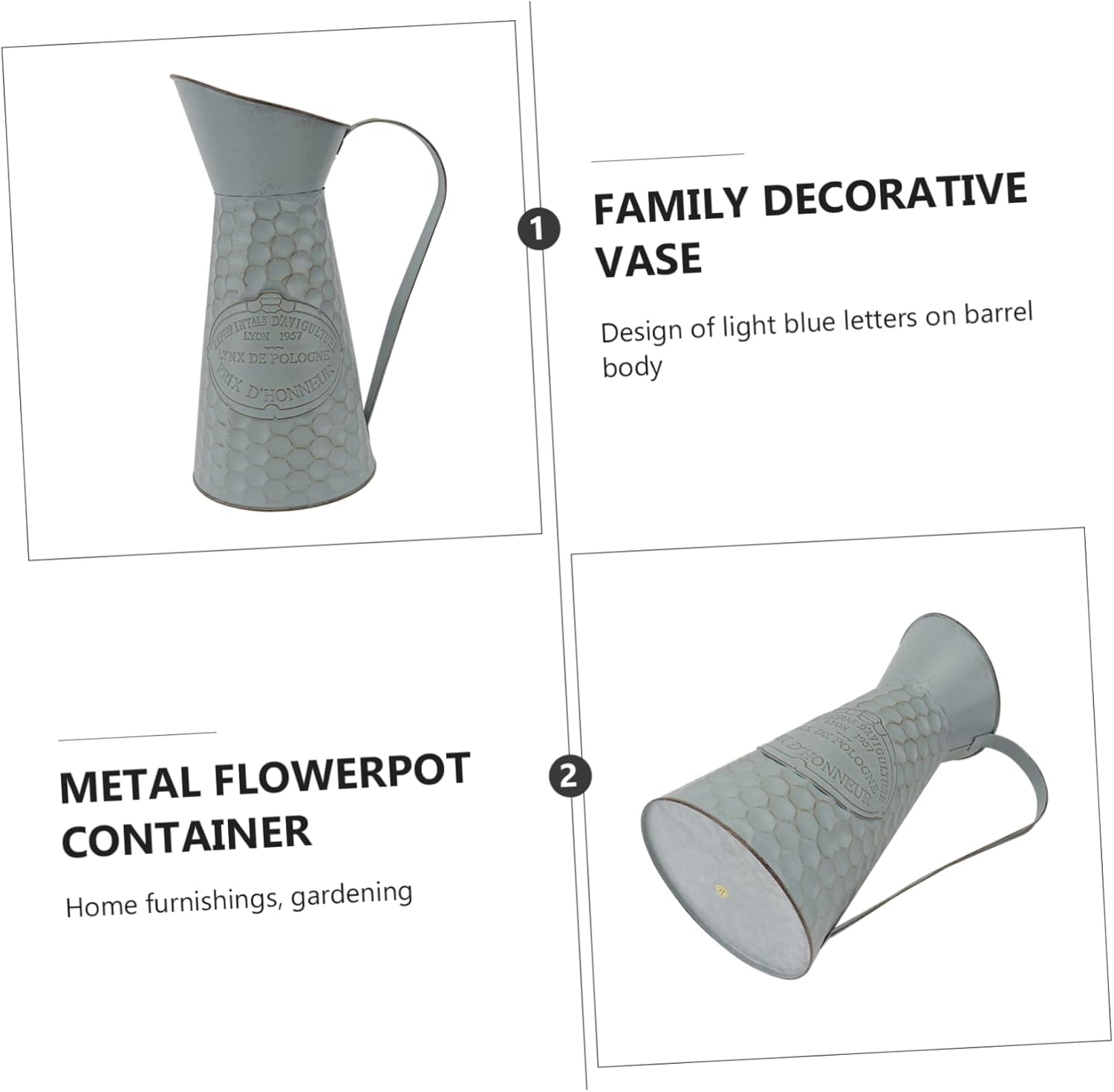 STOBAZA Antique Iron Flower Pot Decorative Vase for Home Decor Chic Style