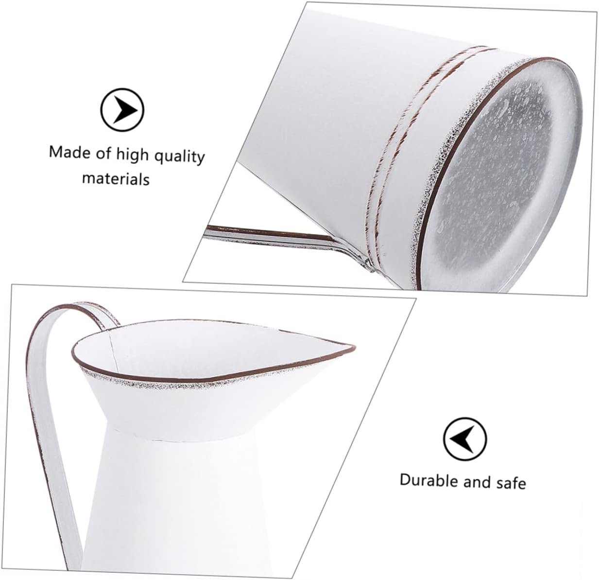 Vintage Metal Flower Pot Set for Home Office Wedding Decor