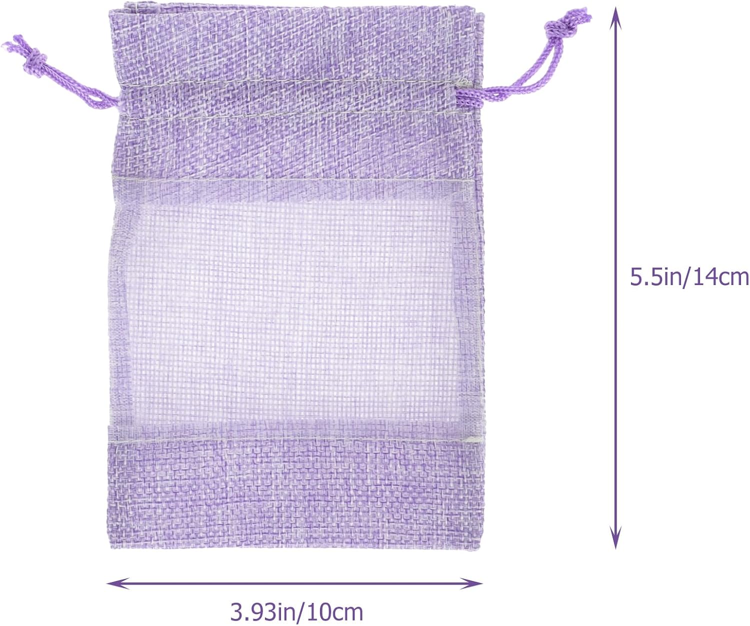10Pcs Lavender Sachet Bags - Empty Violet Cloth Drawstring Bags for Fragrance and Storage