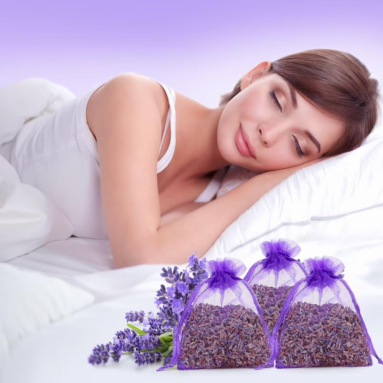 36 Pack Natural Dried Lavender Sachets for Home Fragrance