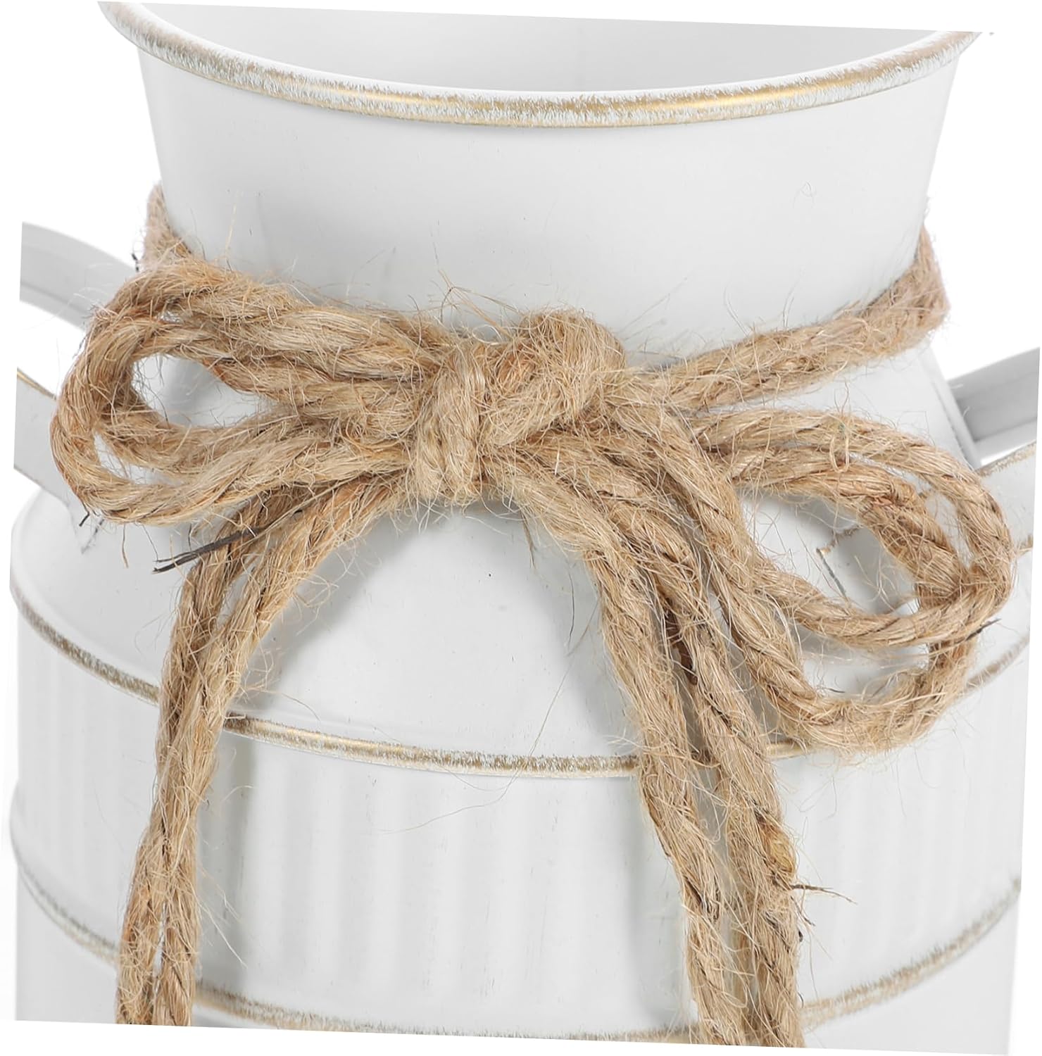 VINTORKY Breast Milk Pitcher Vase Vintage Iron Flower Holder Decorative Metal Vase