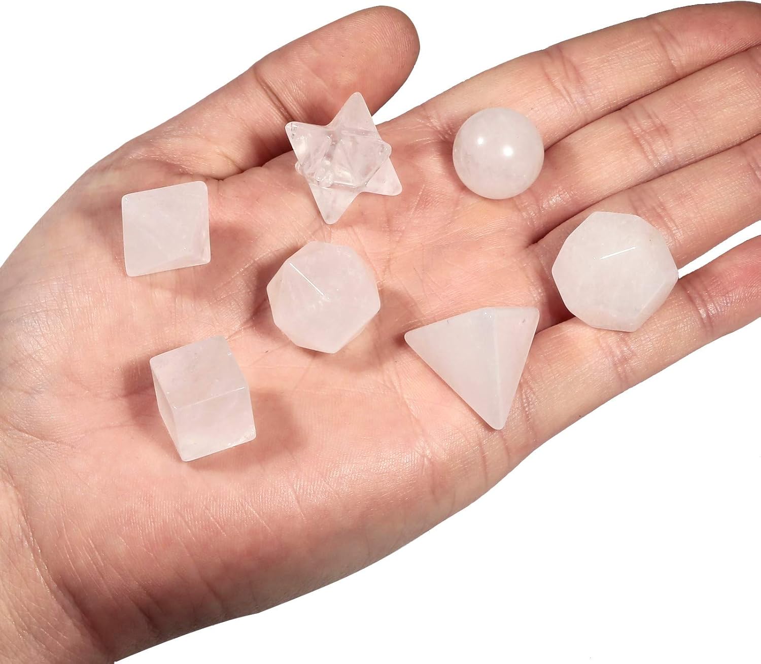 Amogeeli Crystal Platonic Solids Sacred Geometry Set