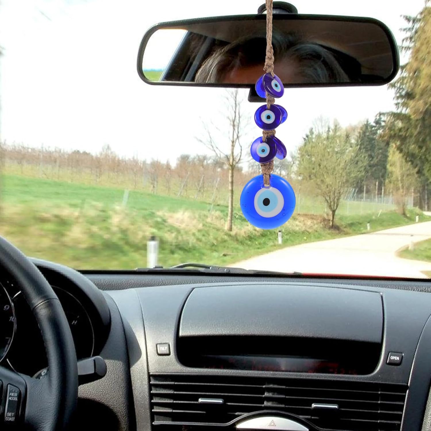 Cabilock 4pcs Evil Eye Glass Hanging Ornament