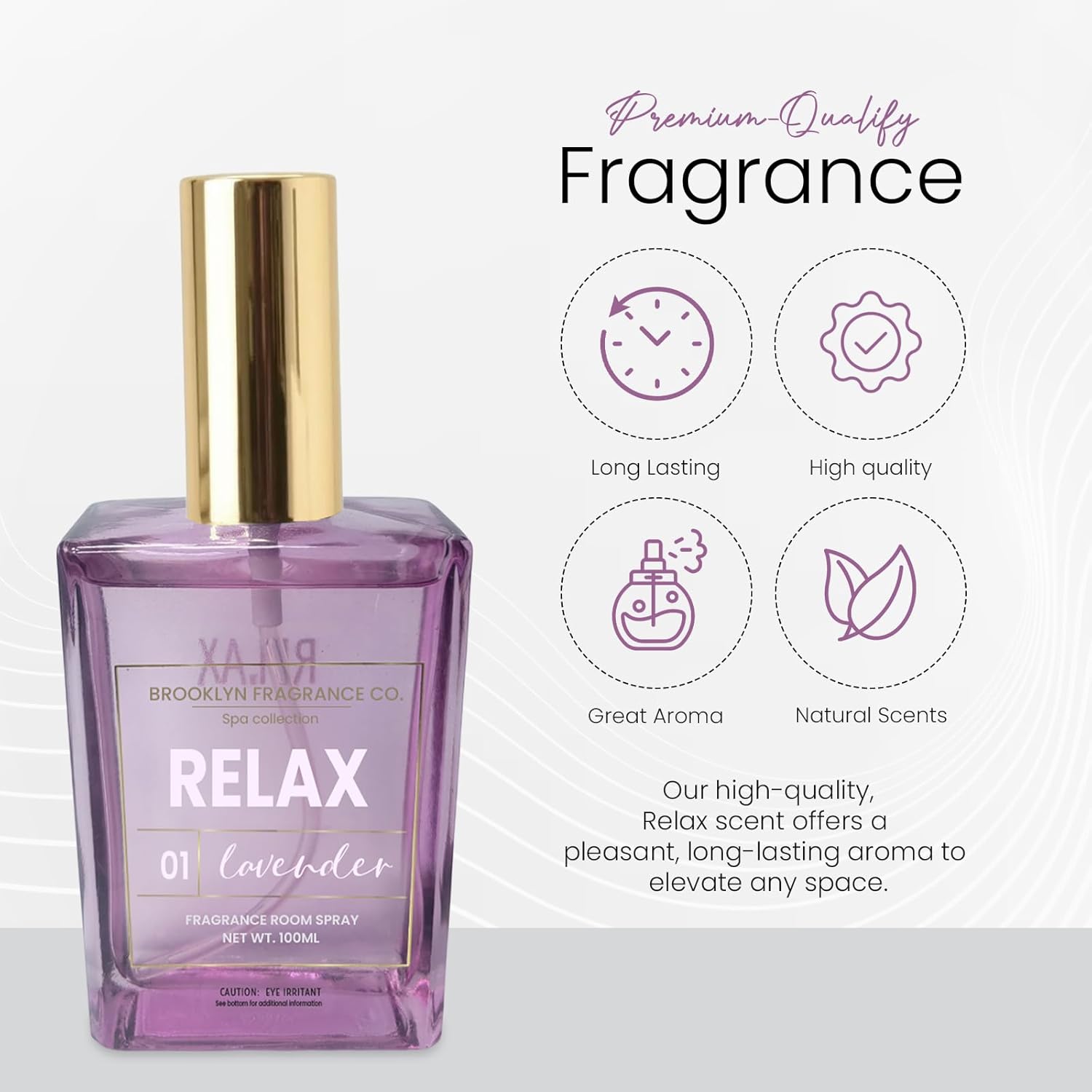 Brooklyn Fragrance Co Spa Room Spray - Long Lasting Lavender Aroma