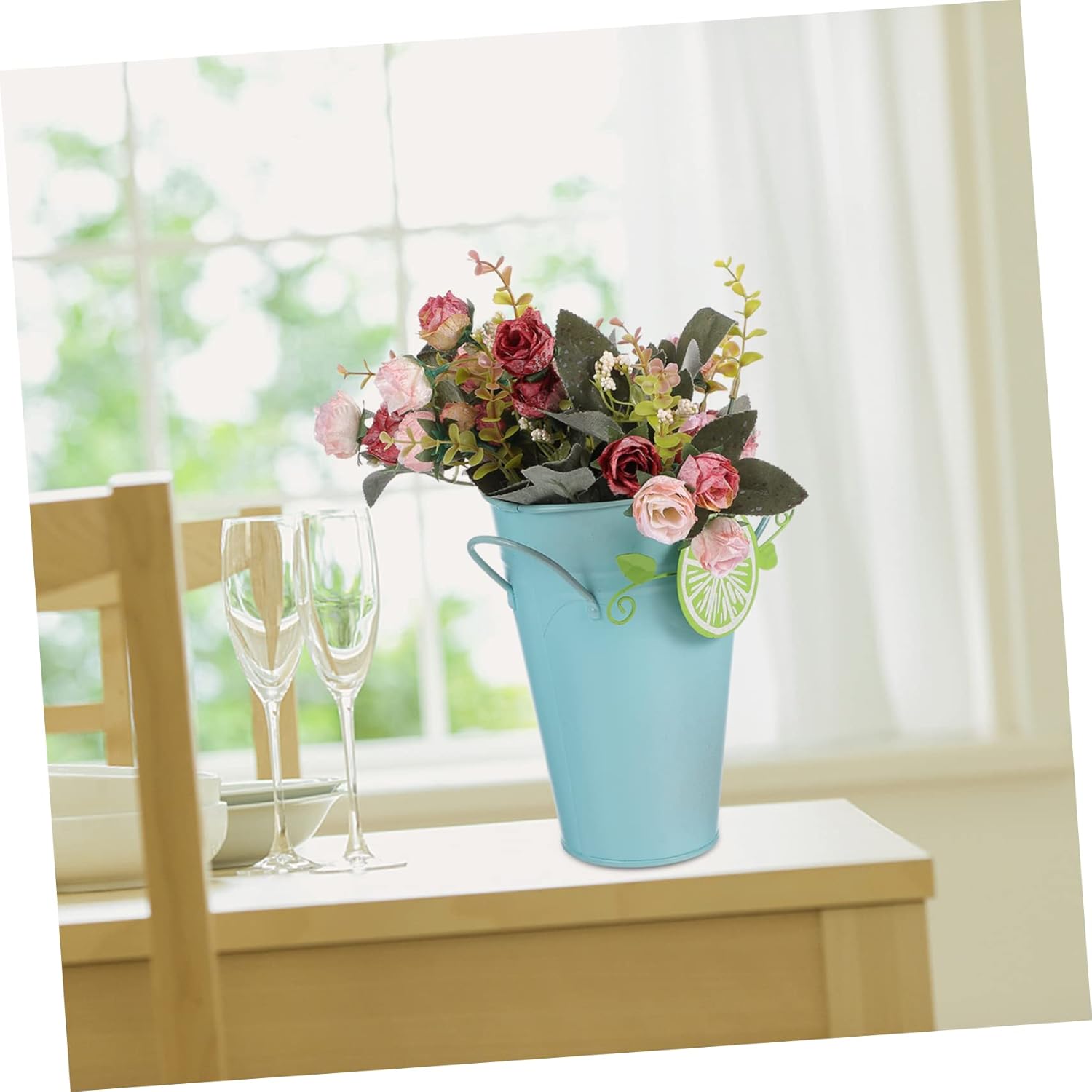 Iron Flower Vase for Home Decoration Rustic Style