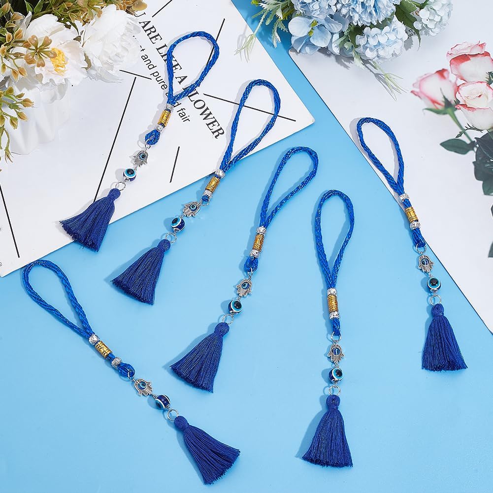 WEBEEDY 6 Pcs Hamsa Evil Eye Car Charm Decor