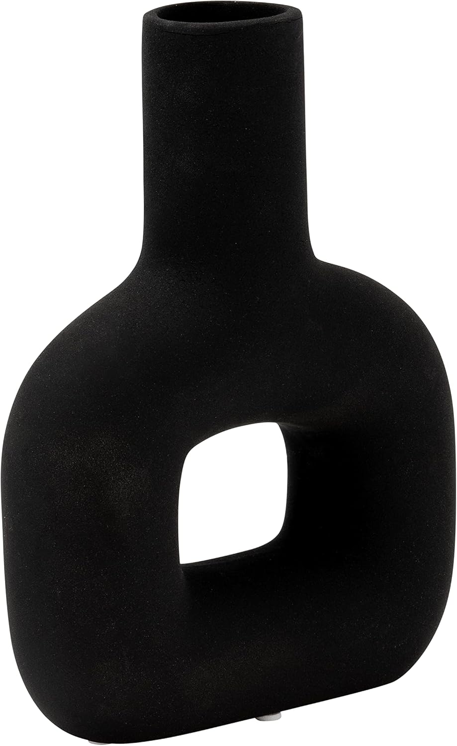 Sagebrook Home Modern Stoneware Vase - Matte Black 8 Inch