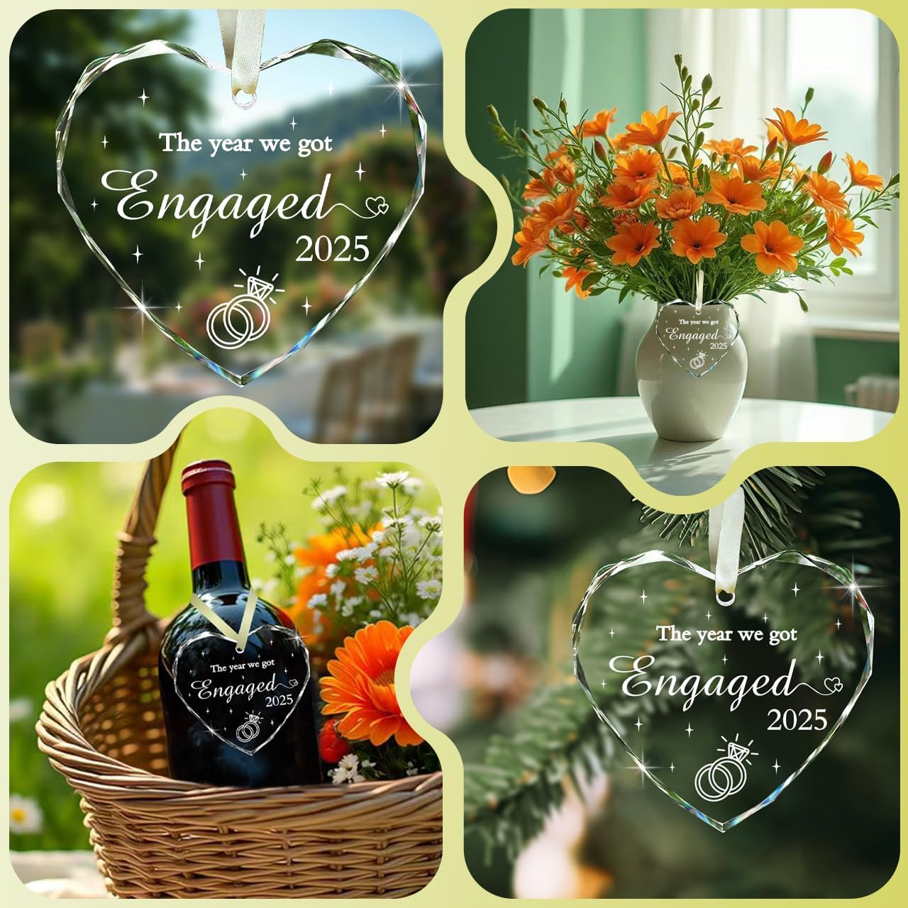 Engagement Gifts for Couples 2025 - Our First Christmas Ornament