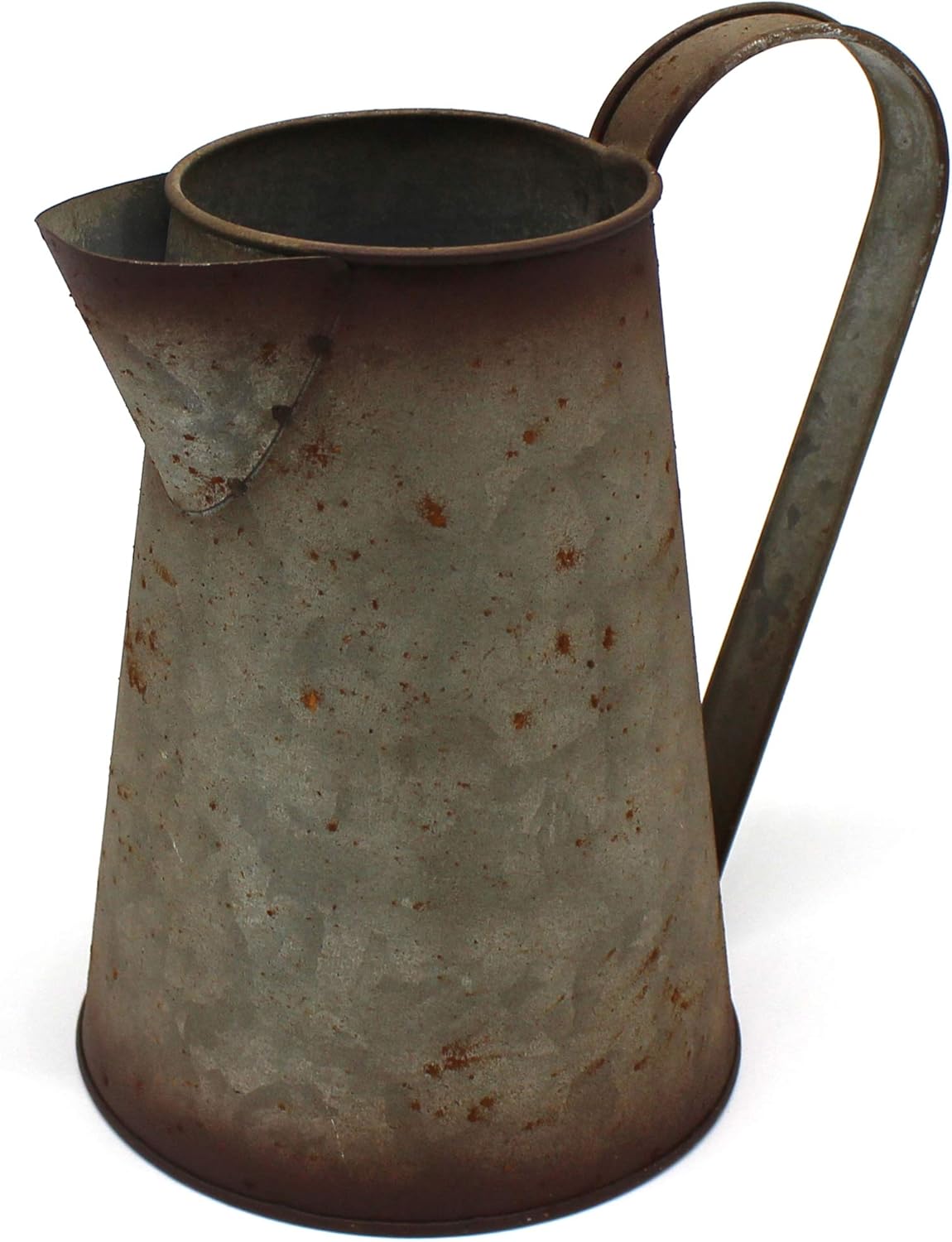 7 Inch Galvanized Metal Milk Pitcher Vase