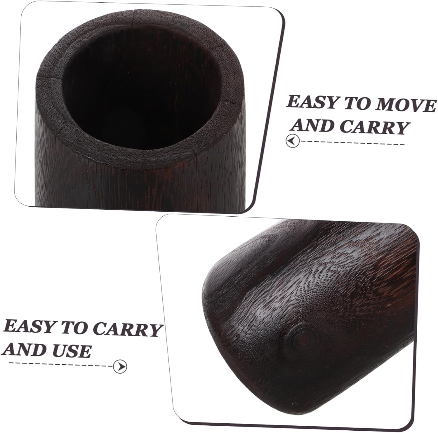 STOBAZA Small Rustic Wood Flower Vase Elegant Decorative Tabletop Case for Floral Arrangements