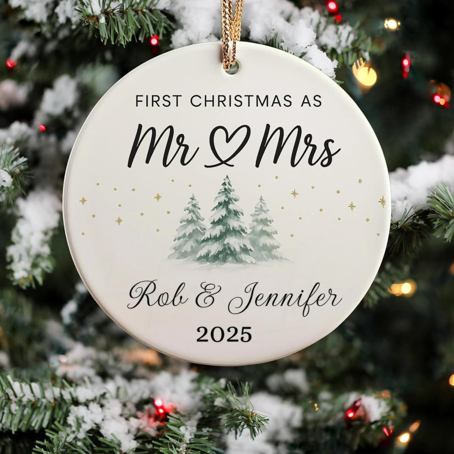 First Christmas as Mr Mrs Ornament 2025