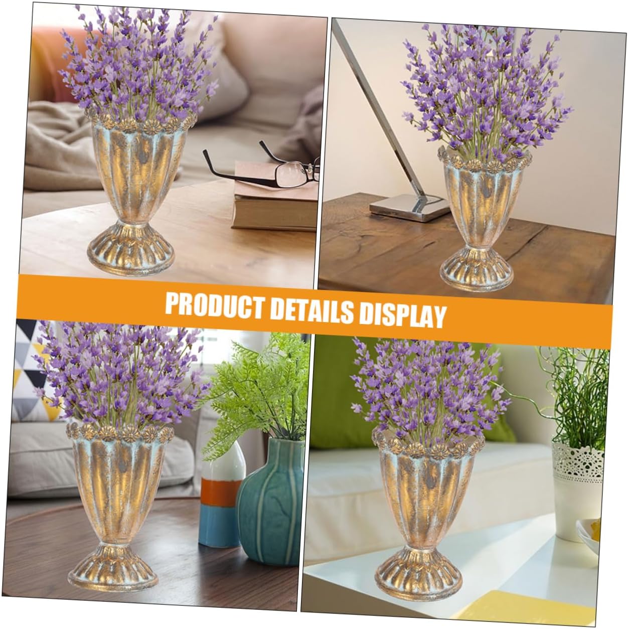 STOBAZA Large Trophy Vase Decorative Iron Flower Pot