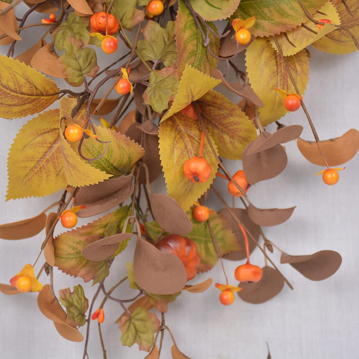 197 Inch Fall Harvest Teardrop Wreath Wall Hanging