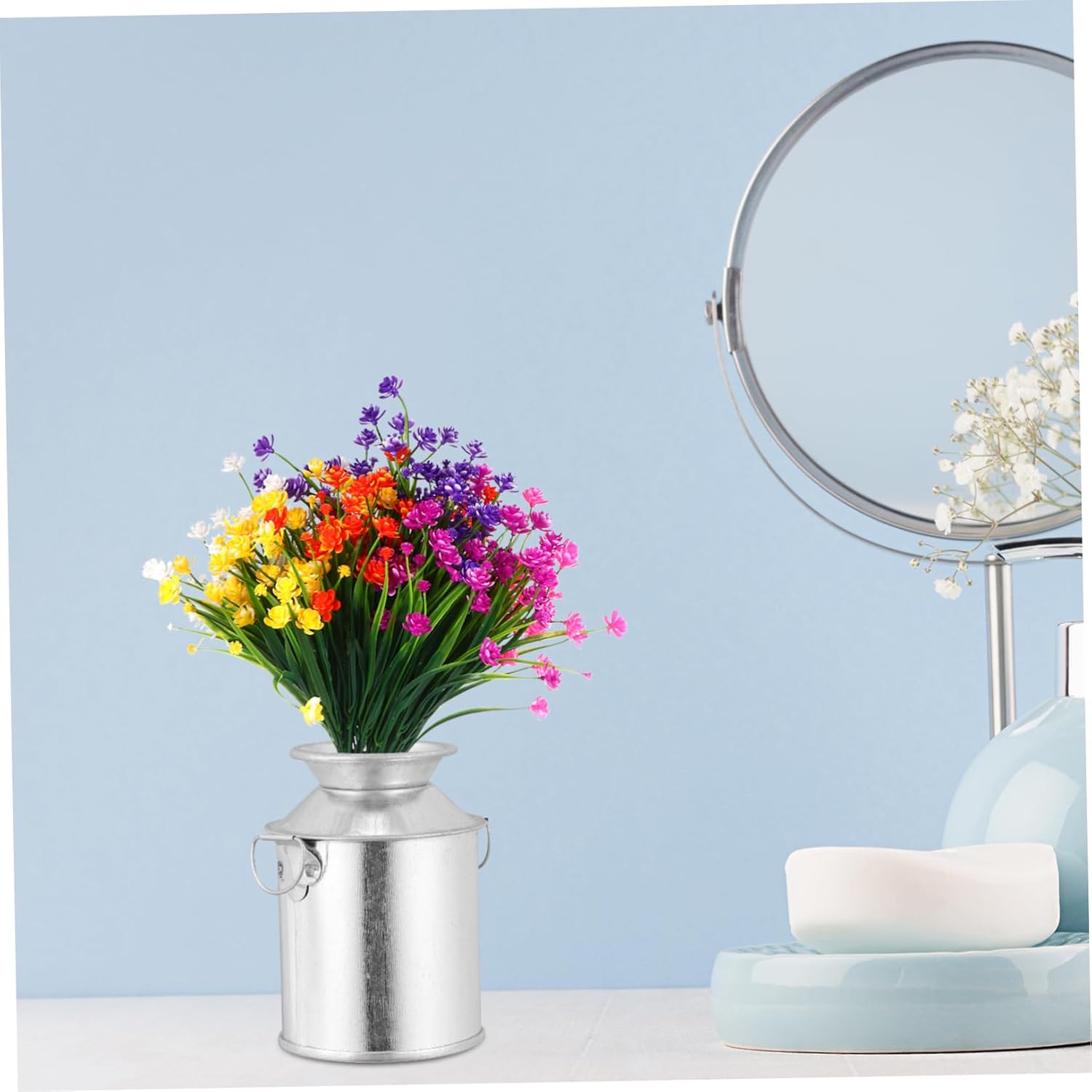 STOBAZA 3pcs Vintage Iron Art Flower Bucket Rustic Planter Containers for Home Decor Dried Plants