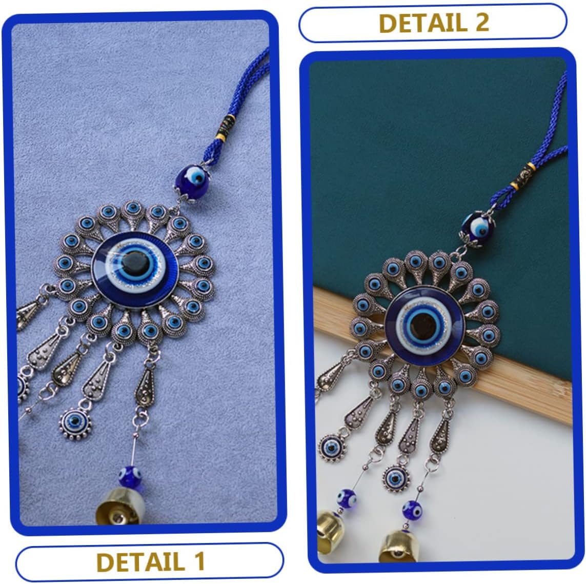 Yardenfun Evil Eye Car Hanging Decor Wind Chime