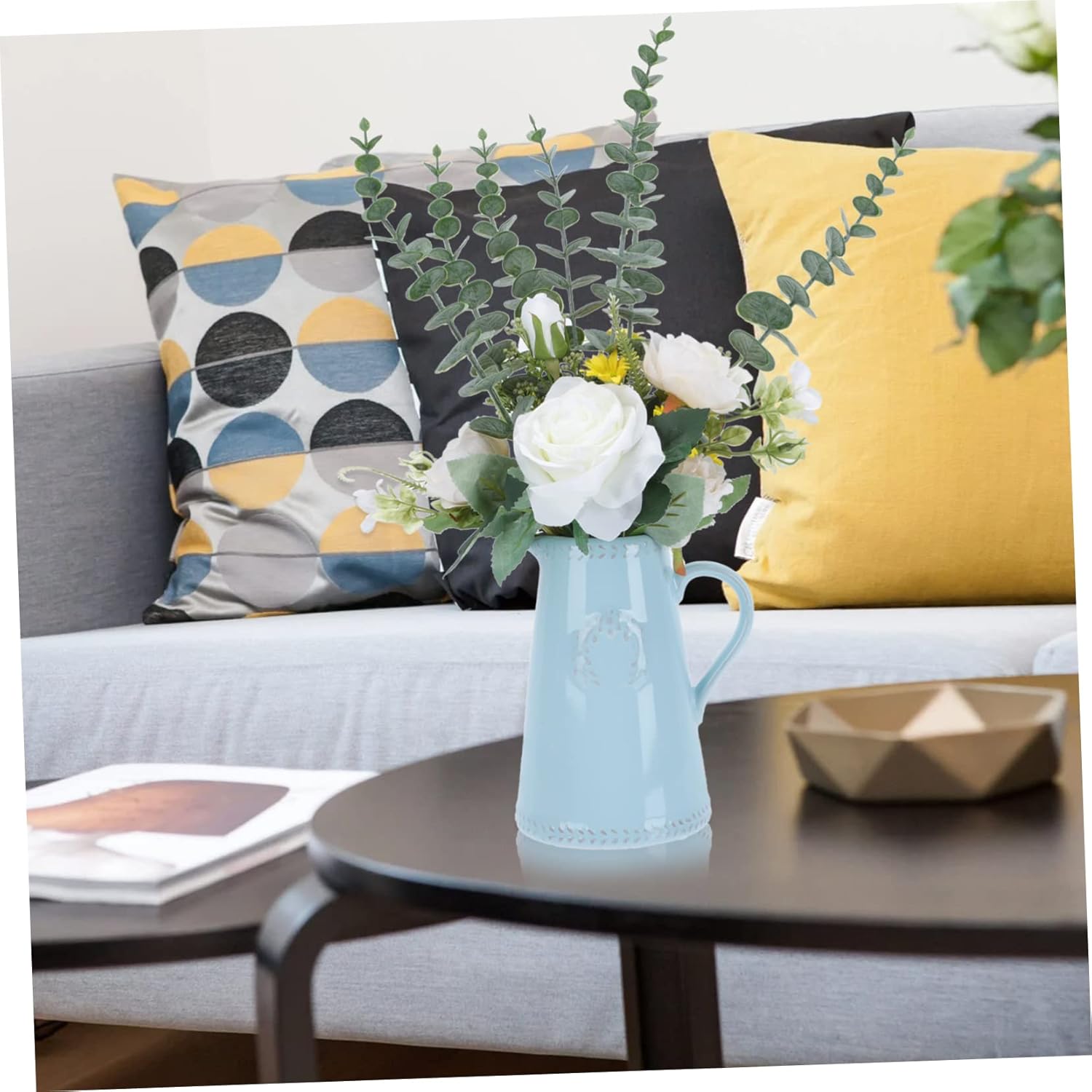 Elegant Blue Flower Vase for Home Decor